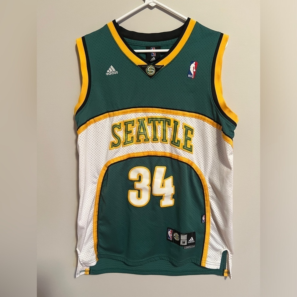Adidas Seattle Sonics NBA Ray Allen #34 Swingman Basketball Jersey. Size M